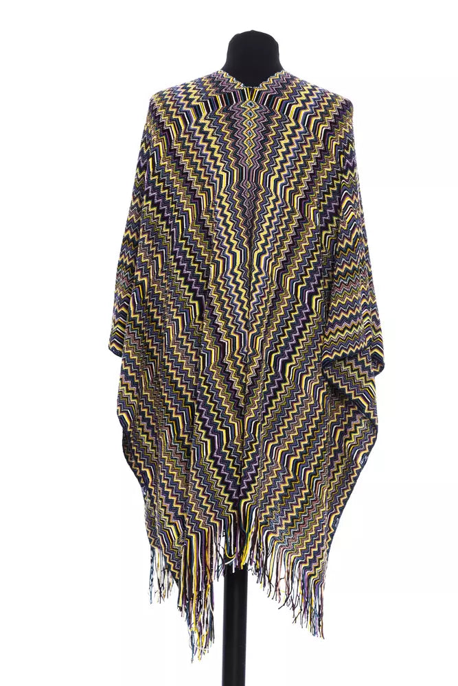 Multicolor Wool Women Poncho Missoni