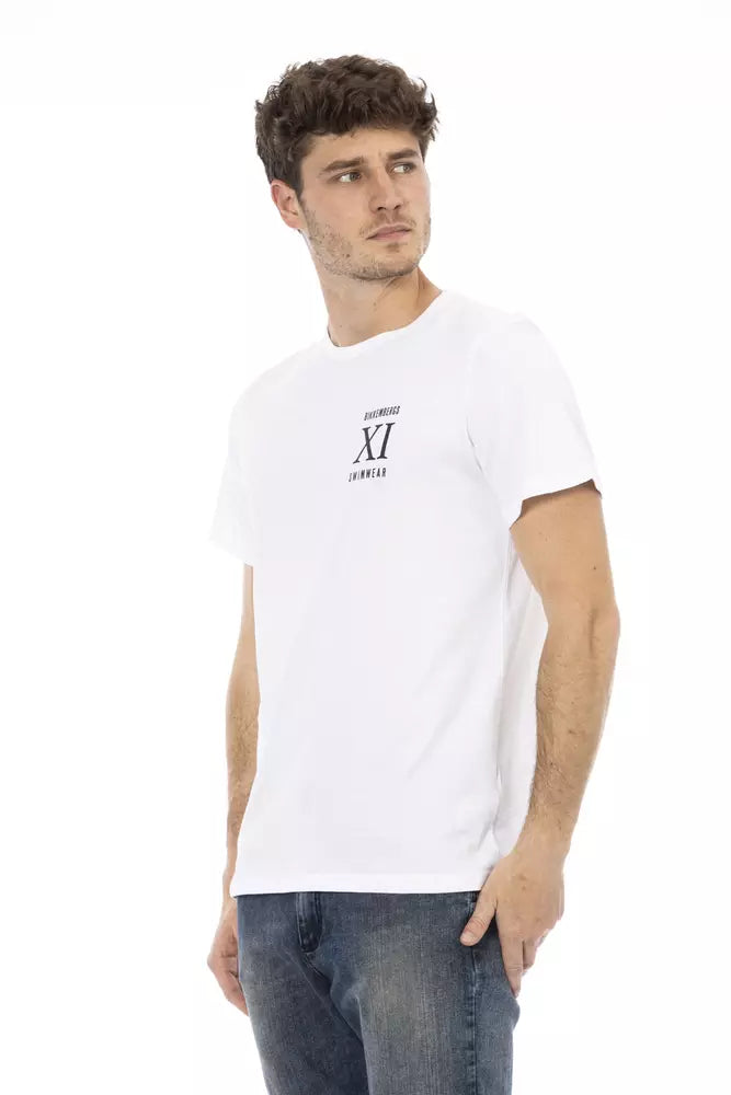White Cotton Men T-Shirt Bikkembergs