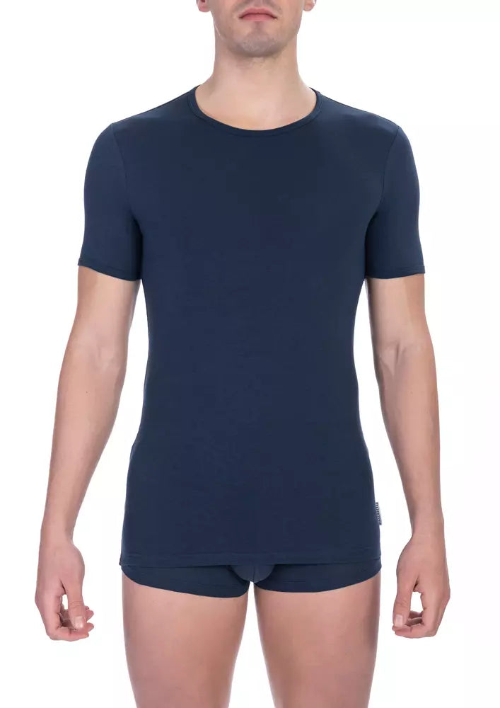 Blue Cotton Men's T-Shirt Bikkembergs