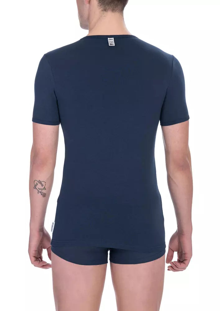 Blue Cotton Men's T-Shirt Bikkembergs