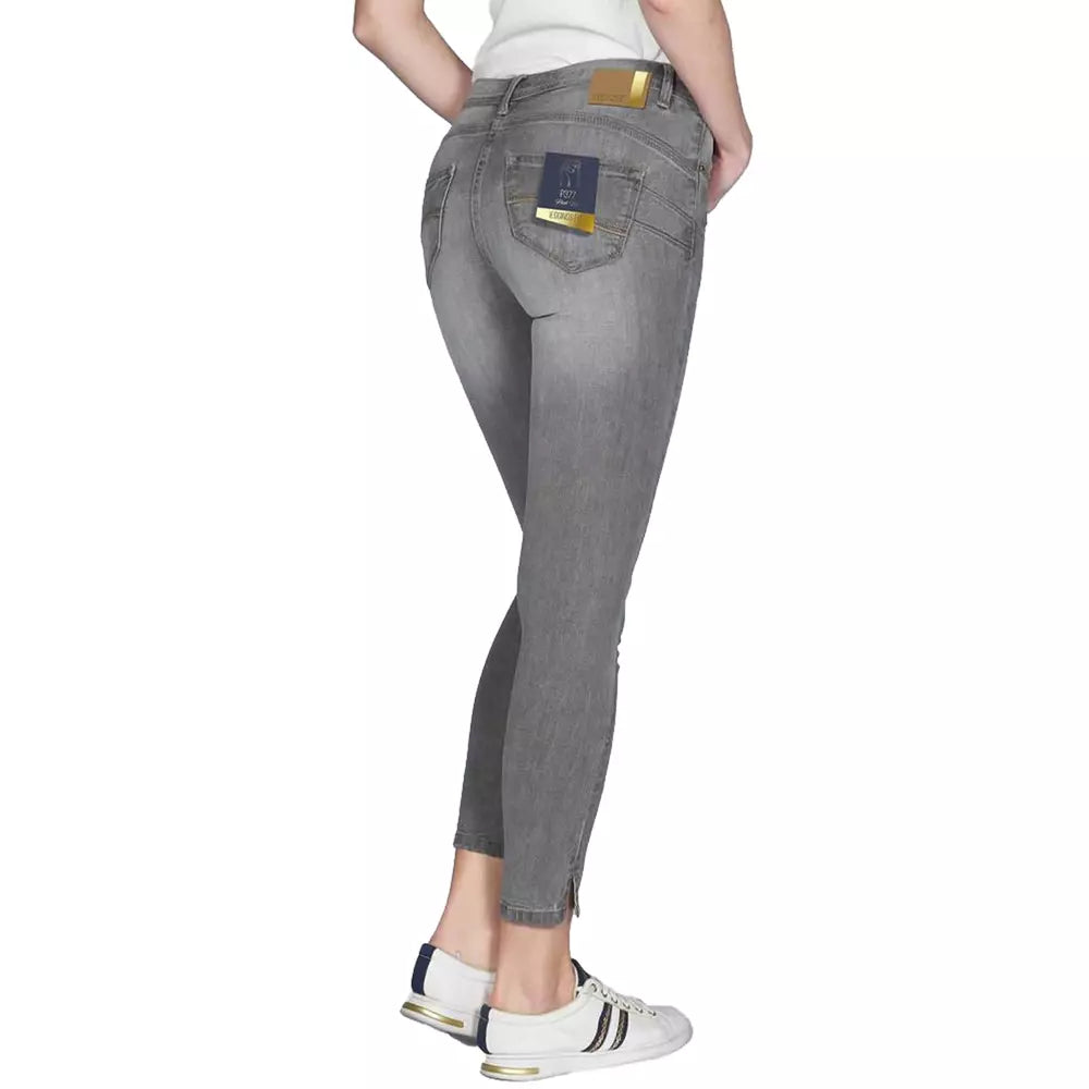 Gray Cotton Women's Jeans Yes Zee
