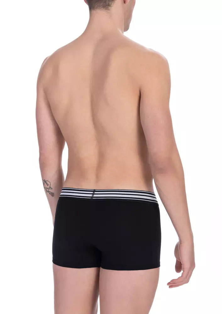 Black Cotton Men's Trunk Pack Bikkembergs