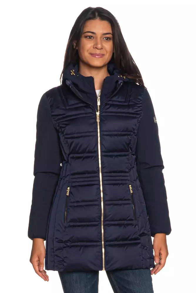 Blue Polyester Women's Jacket Yes Zee