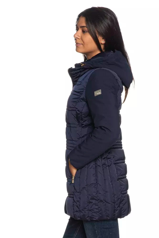 Blue Polyester Women's Jacket Yes Zee