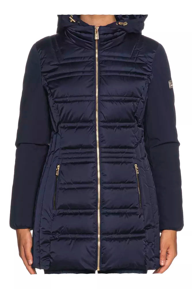 Blue Polyester Women's Jacket Yes Zee