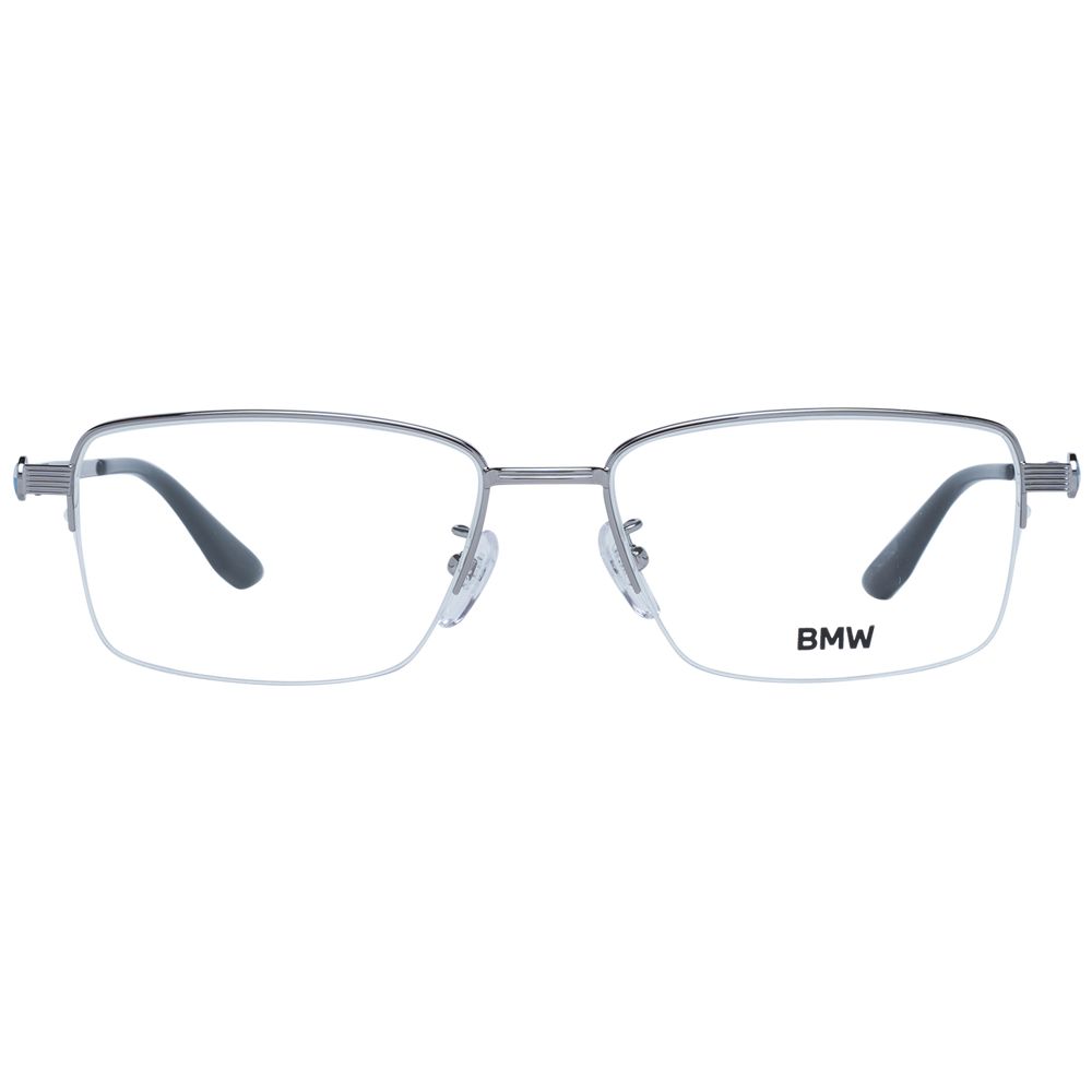 Silver Men Glasses Frame BMW