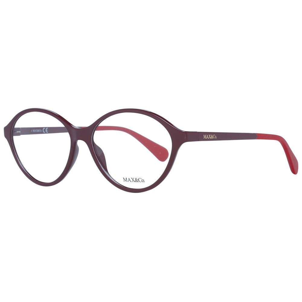 Burgundy Women Glasses Frame Max & Co