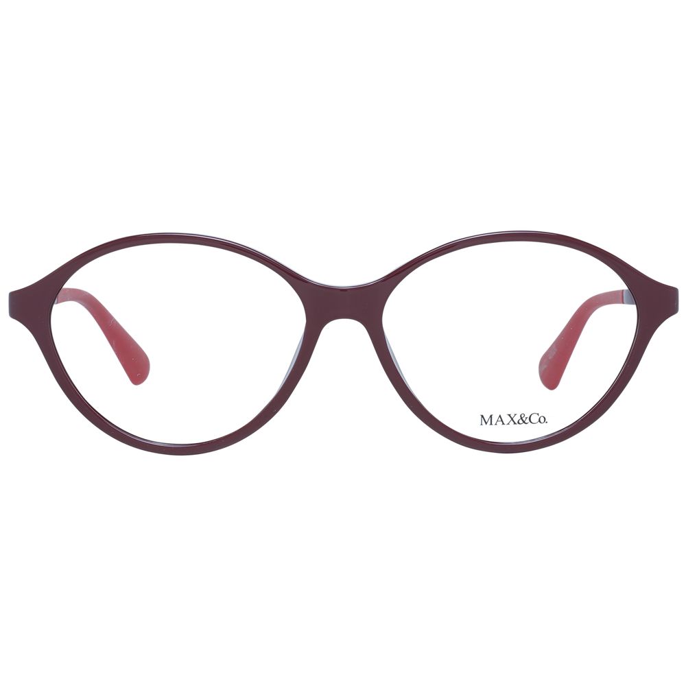 Burgundy Women Glasses Frame Max & Co