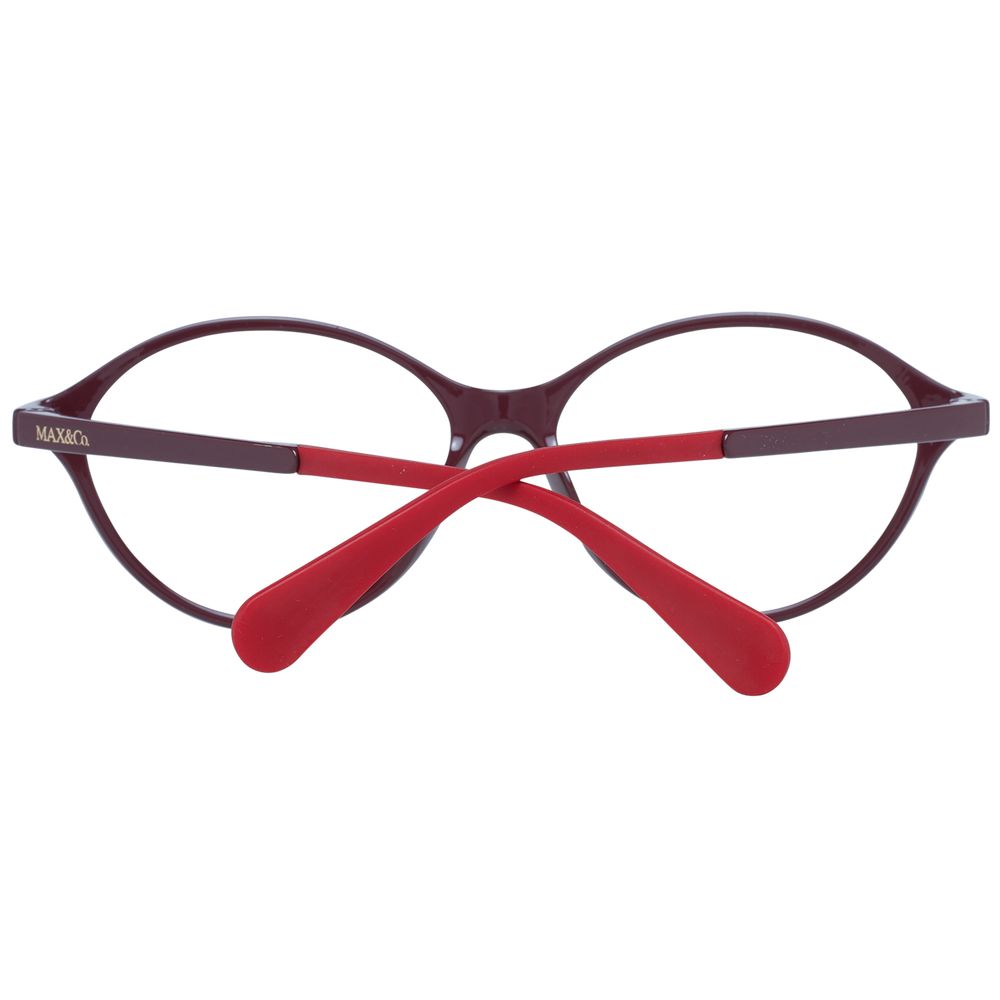 Burgundy Women Glasses Frame Max & Co