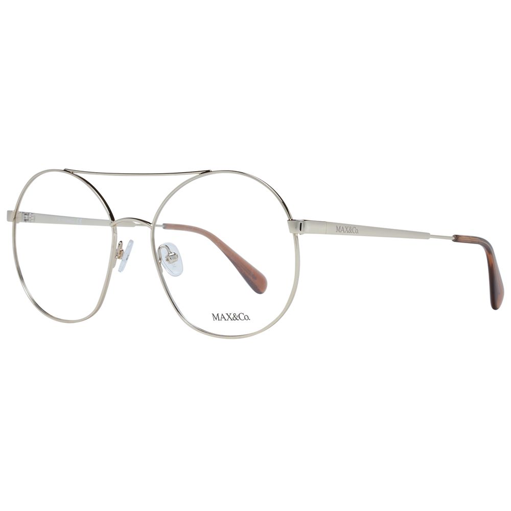 Gold Women Glasses Frame Max & Co