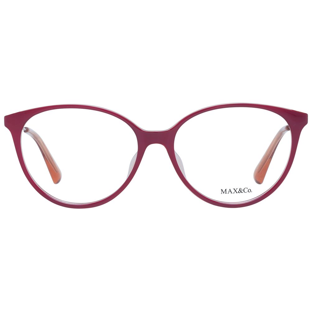 Burgundy Women Glasses Frame Max & Co