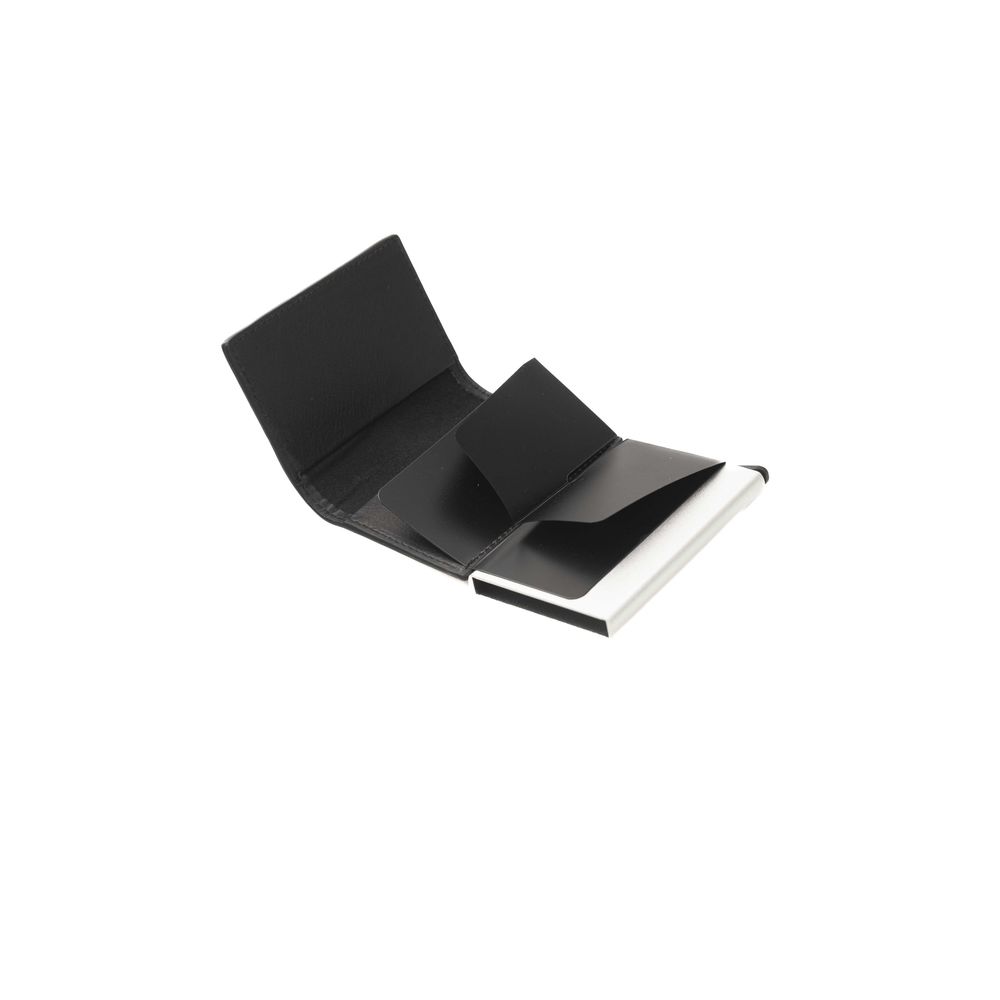 Black Calfskin Men Wallet Cerruti 1881