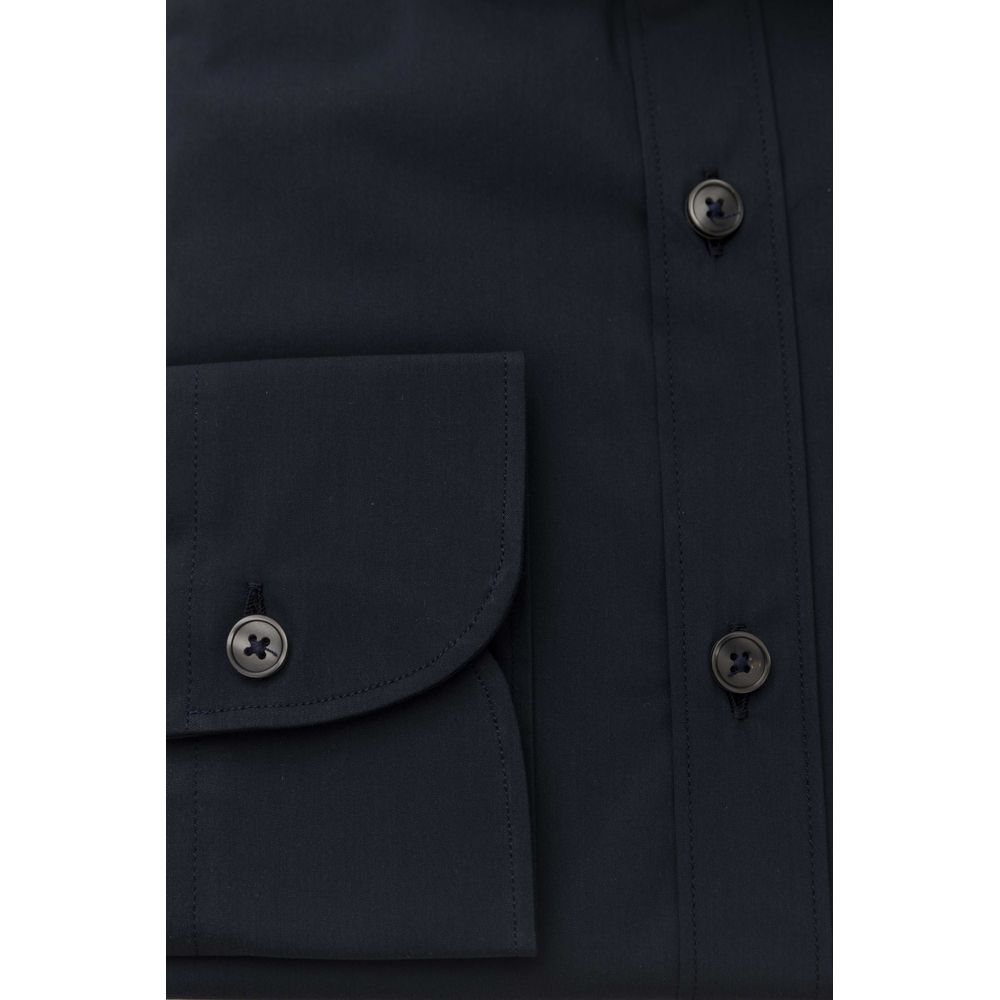Blue Cotton Men Shirt Bagutta