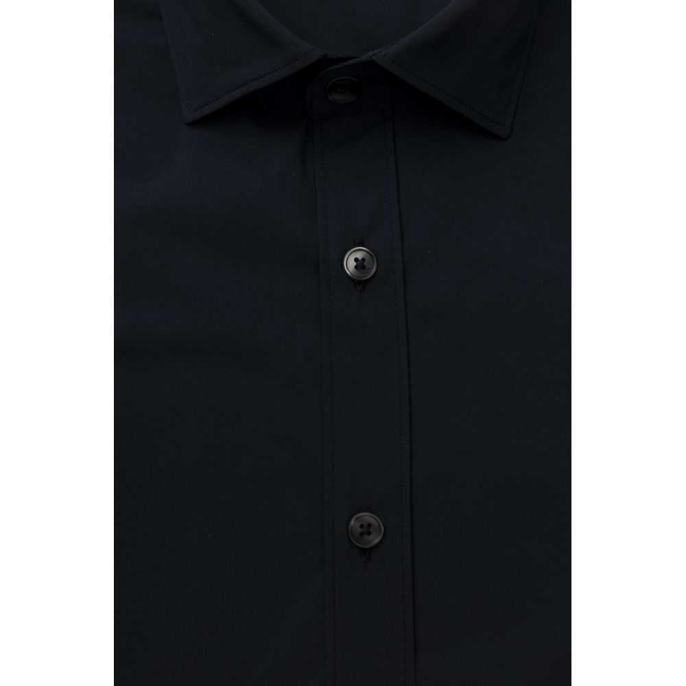 Blue Cotton Men Shirt Bagutta