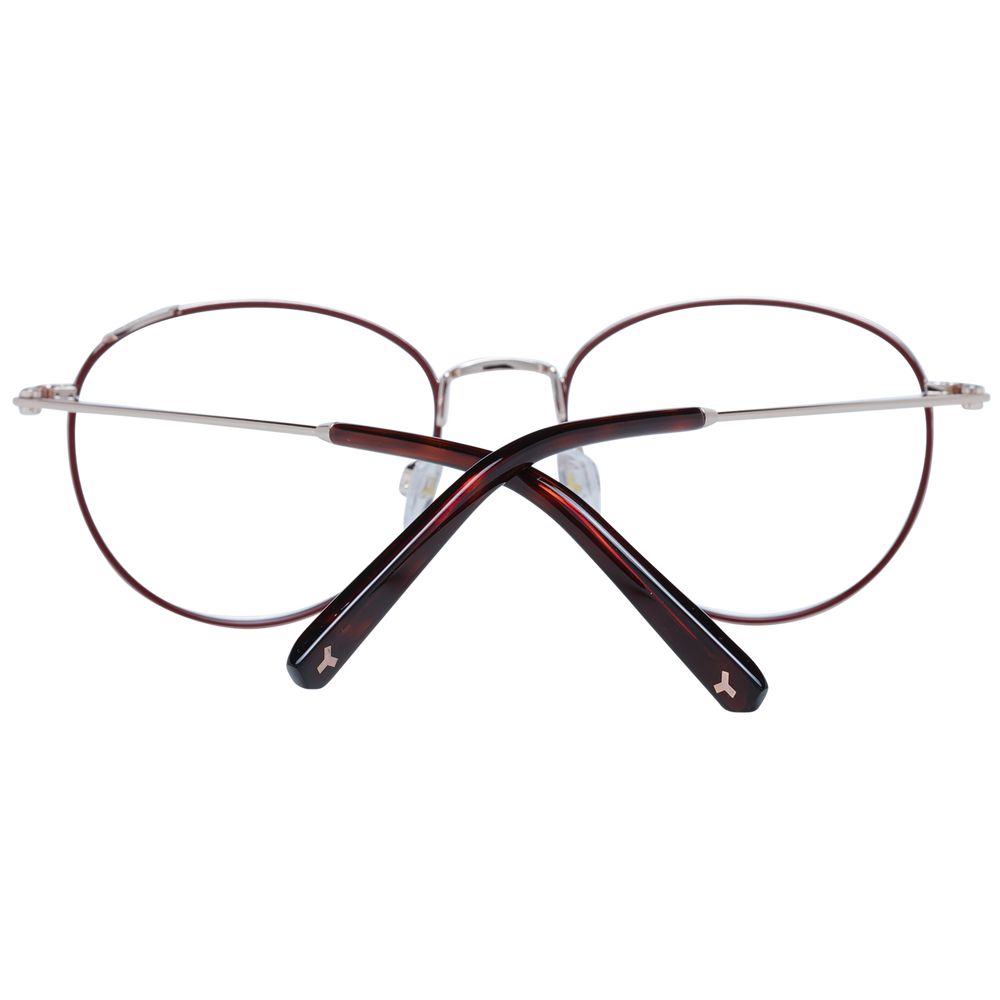 Burgundy Unisex Glasses Frame Bally