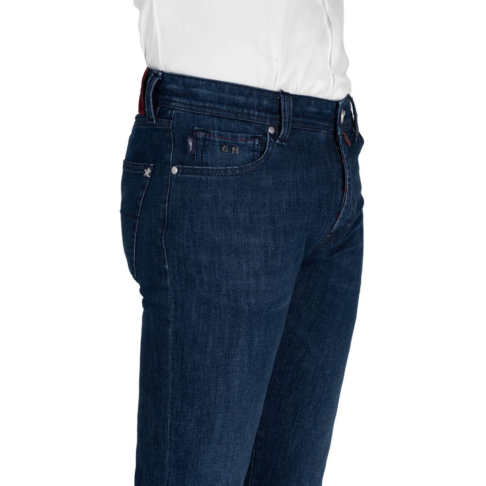 Blue Cotton Men Jeans Tramarossa