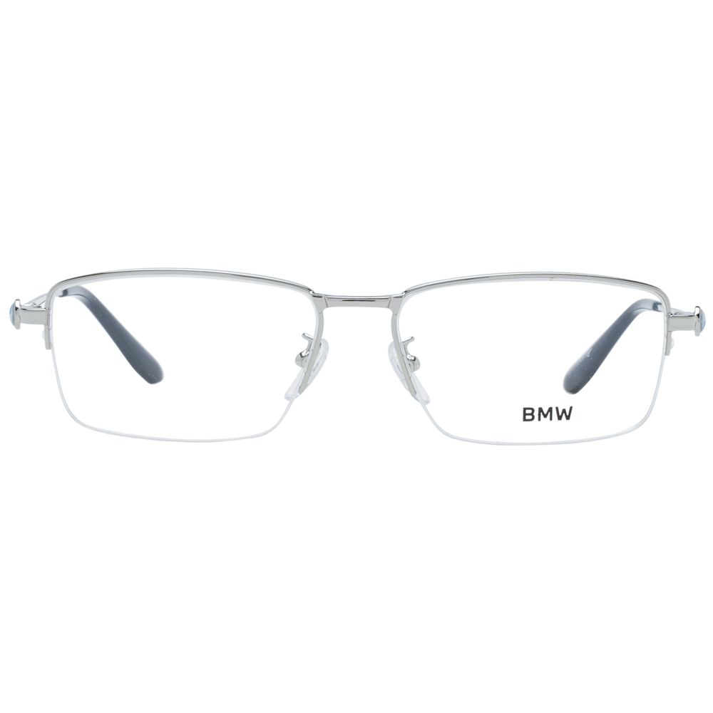 Silver Men Glasses Frame BMW