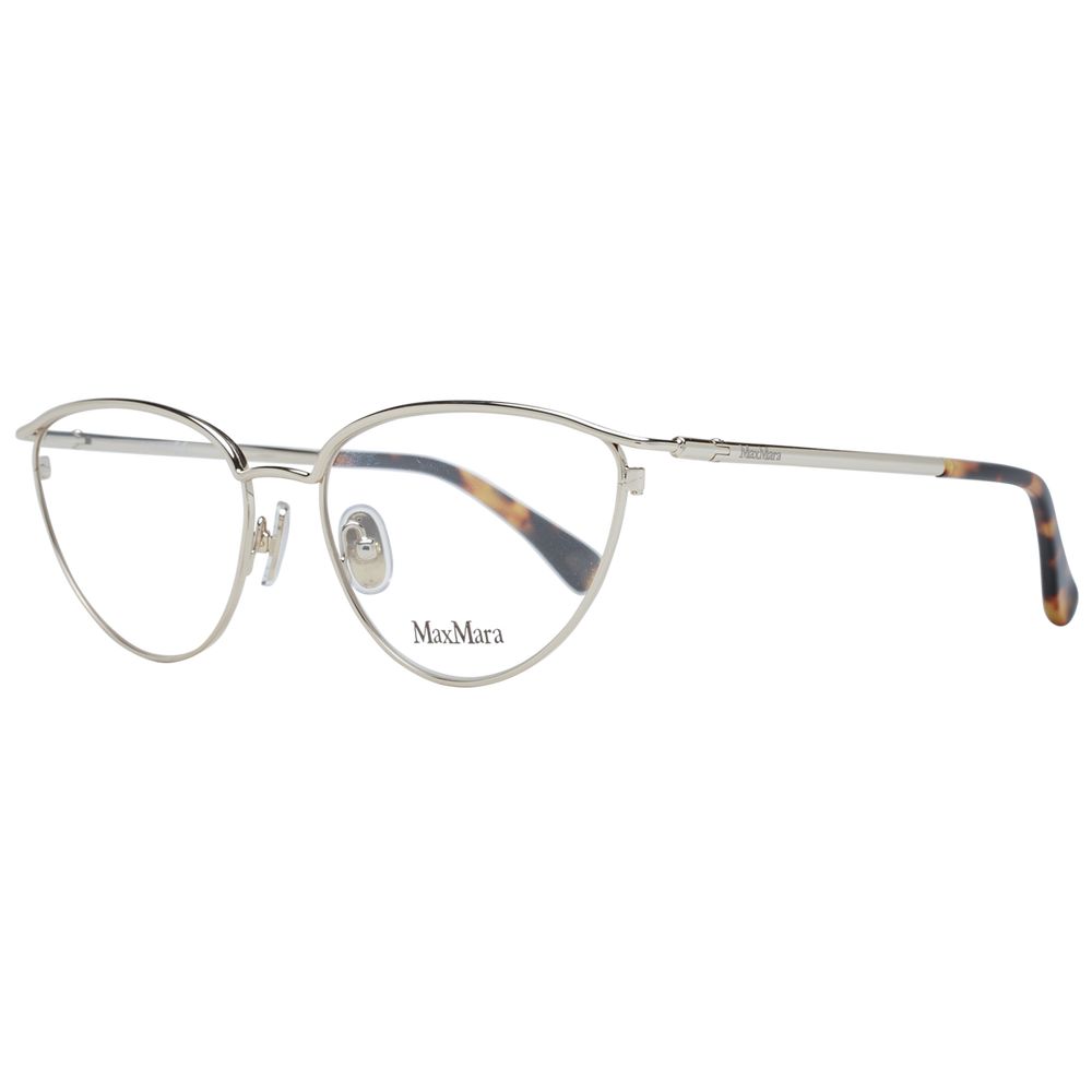 Gold Women Glasses Frame Max Mara