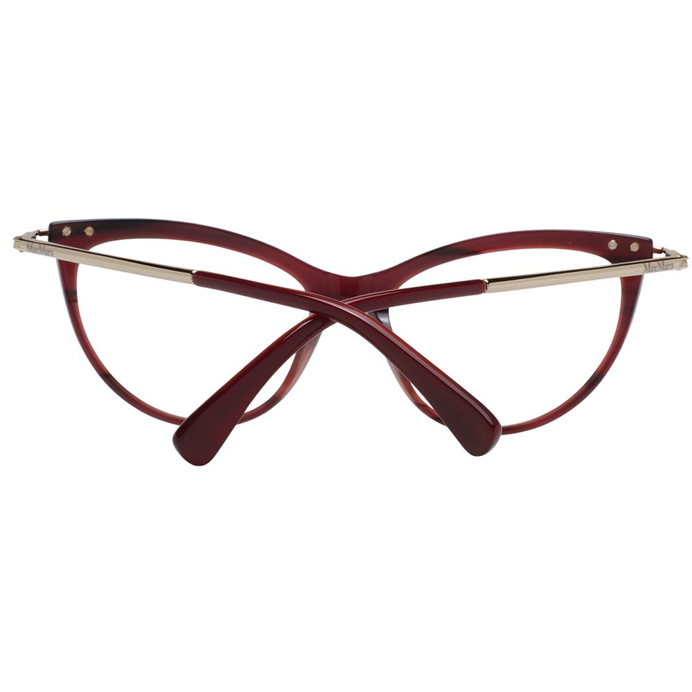 Burgundy Women Glasses Frame Max Mara