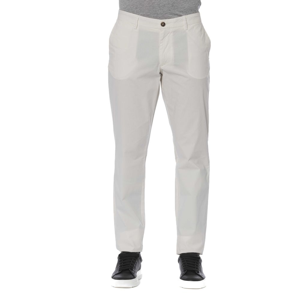 White Cotton Men's Jeans Trussardi Jeans