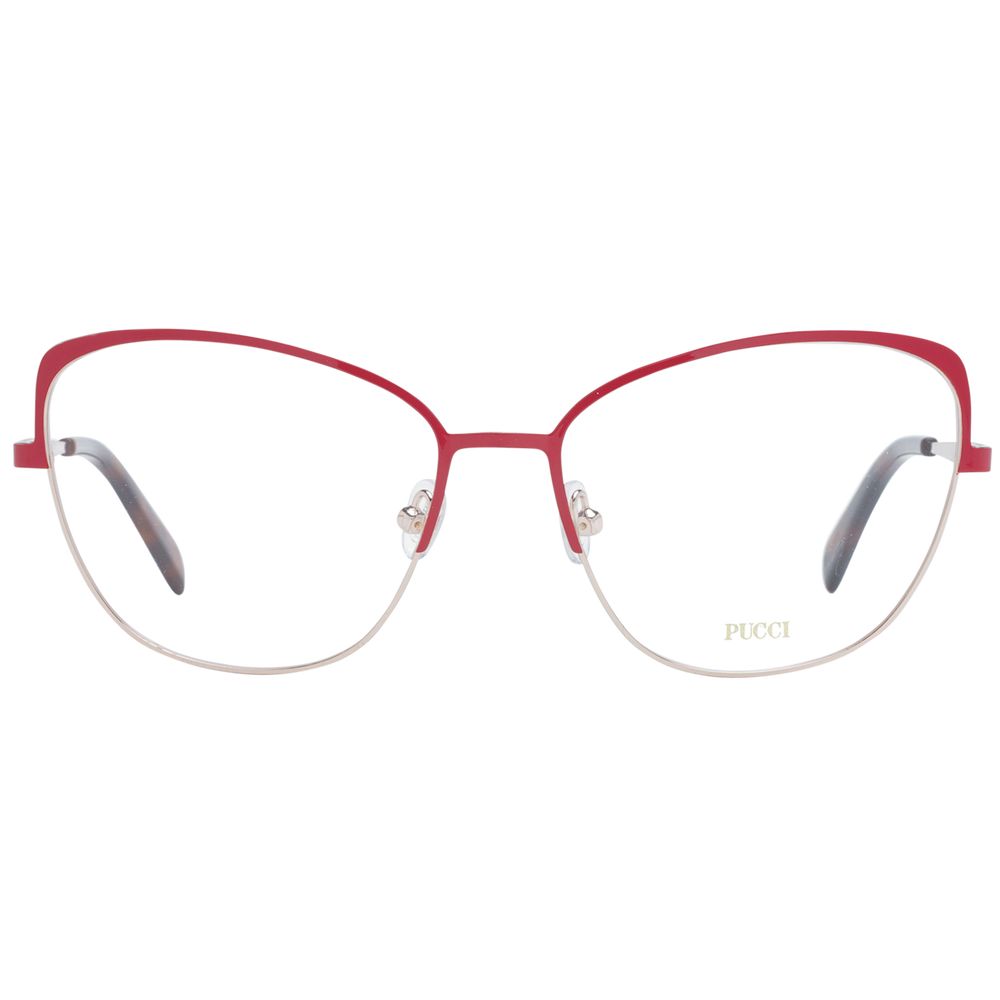 Red Women Glasses Frame Emilio Pucci