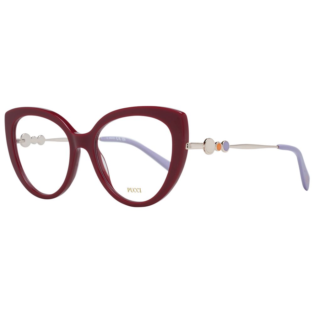 Red Women Glasses Frame Emilio Pucci