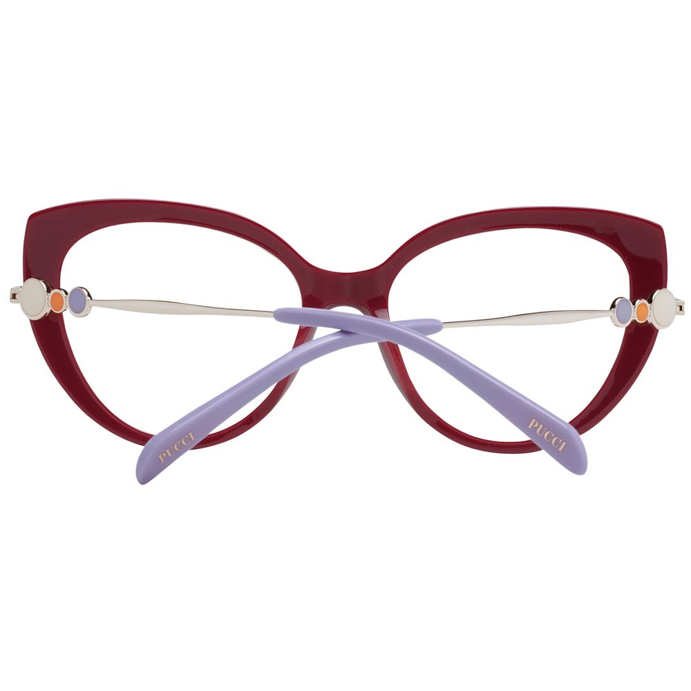 Red Women Glasses Frame Emilio Pucci