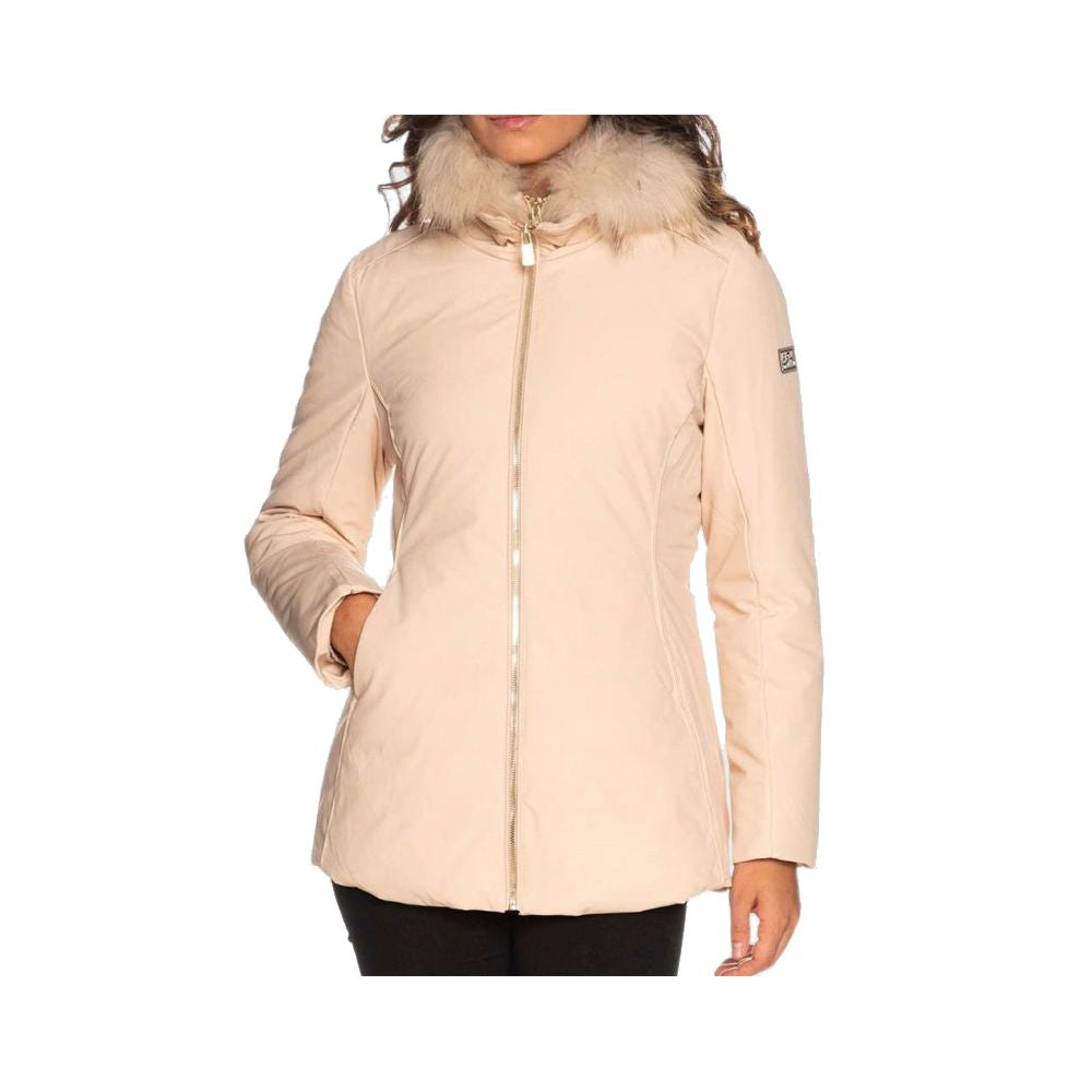 Beige Polyamide Women Jacket Yes Zee