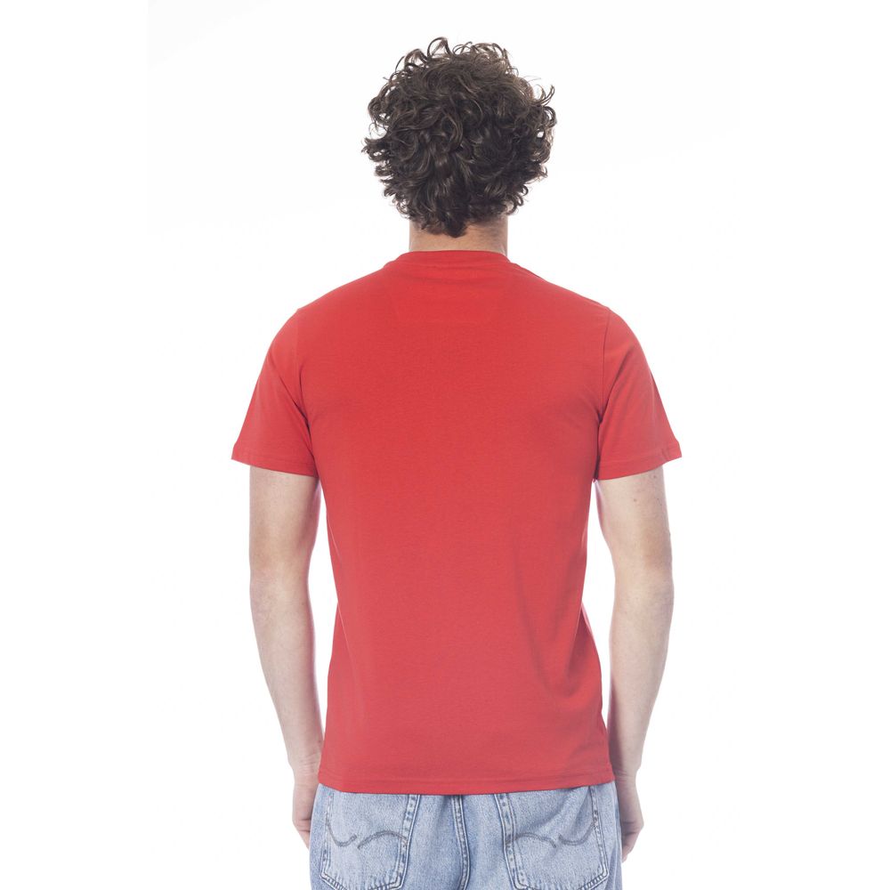 Red Cotton Men T-Shirt Cavalli Class