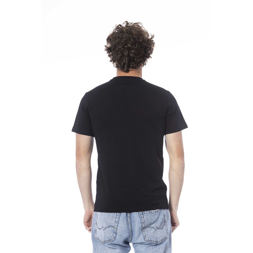 Black Cotton Men's T-Shirt Cavalli Class
