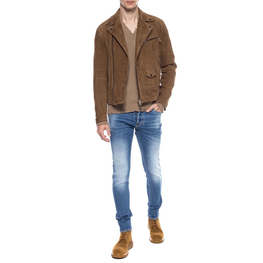 Blue Cotton Men's Distressed Jean Dsquared²