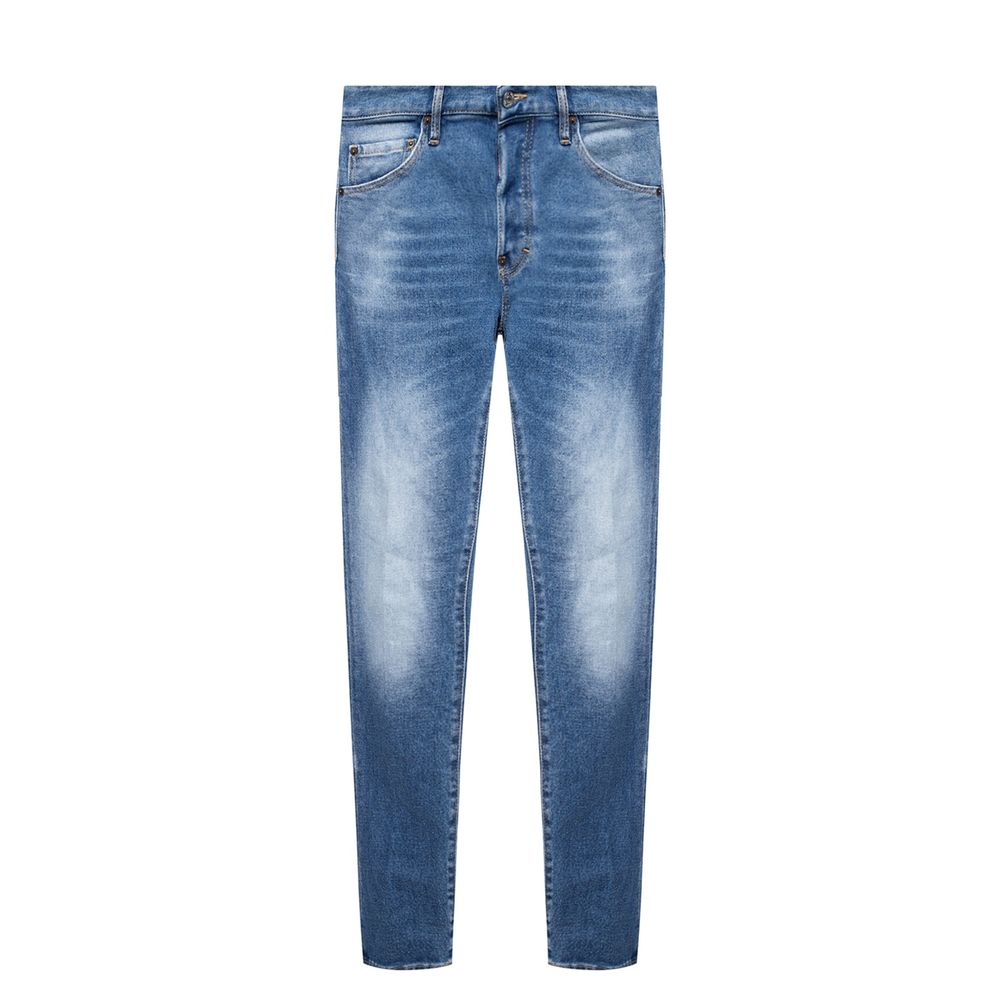 Blue Cotton Men's Distressed Jean Dsquared²