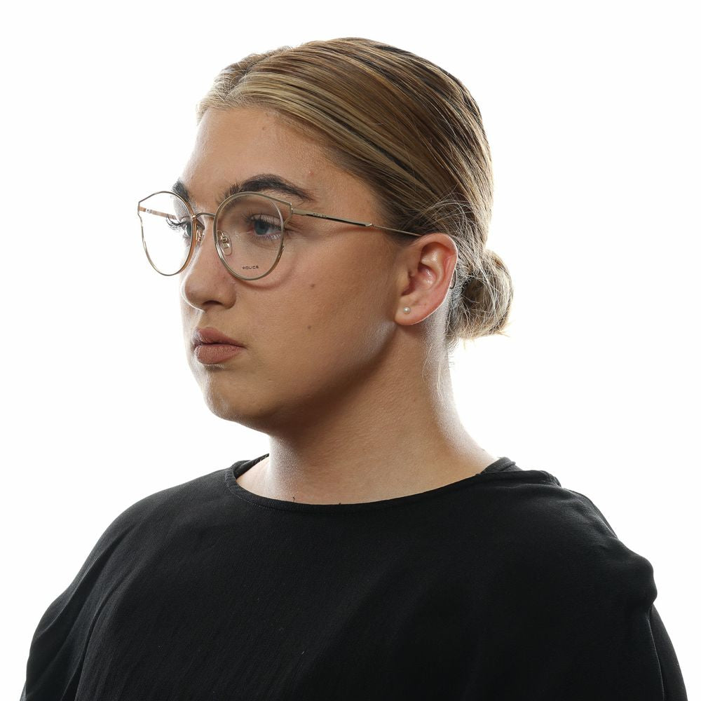 Rose Gold Women Glasses Frame Police