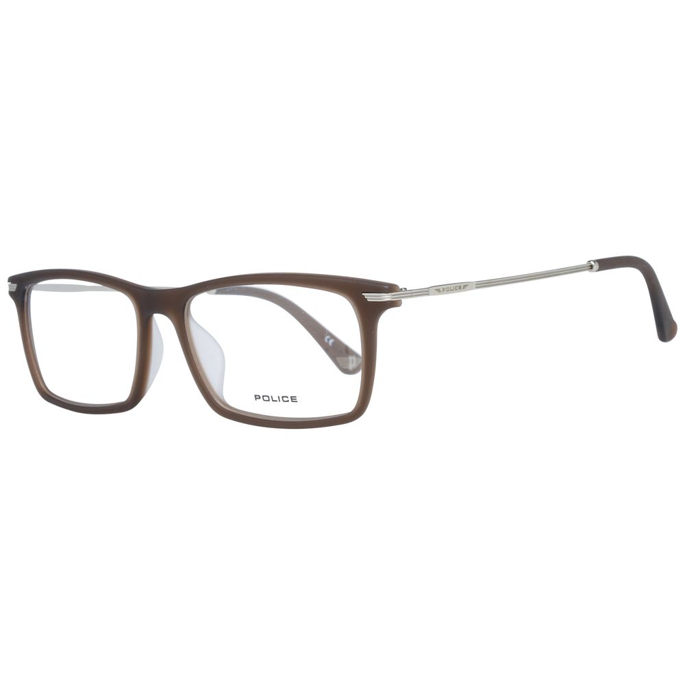 Brown Men Glasses Frame Police