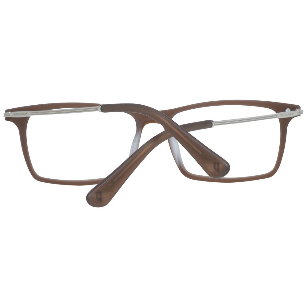 Brown Men Glasses Frame Police