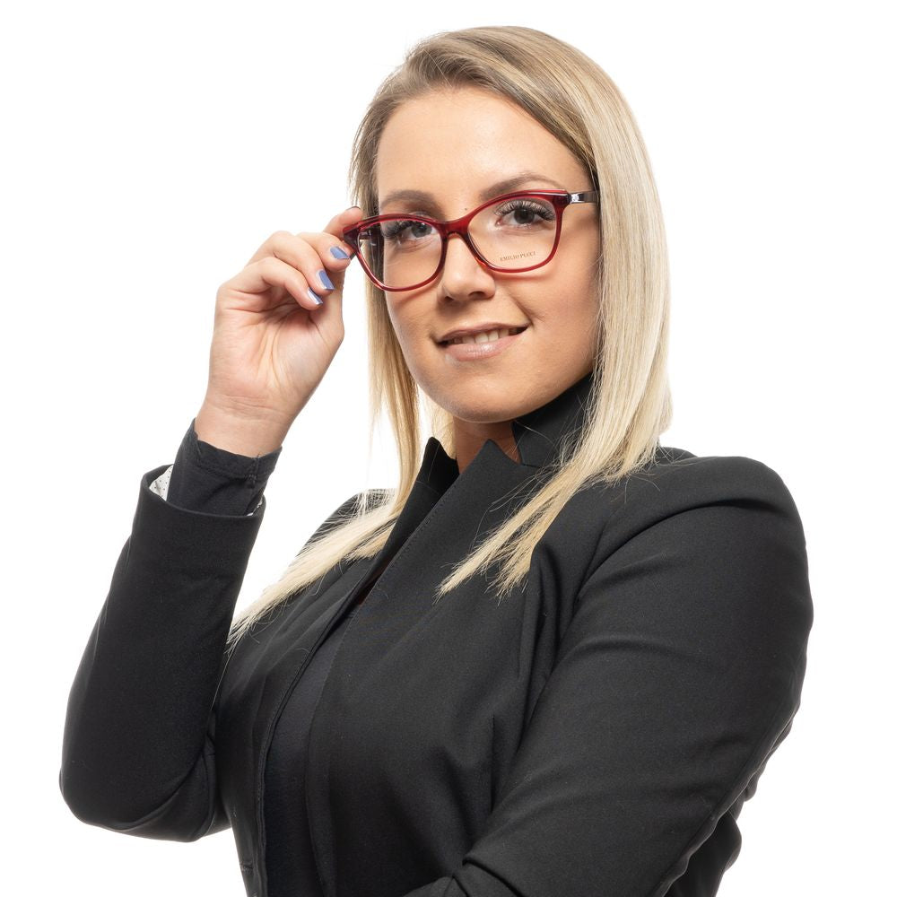 Red Women Glasses Frame Emilio Pucci