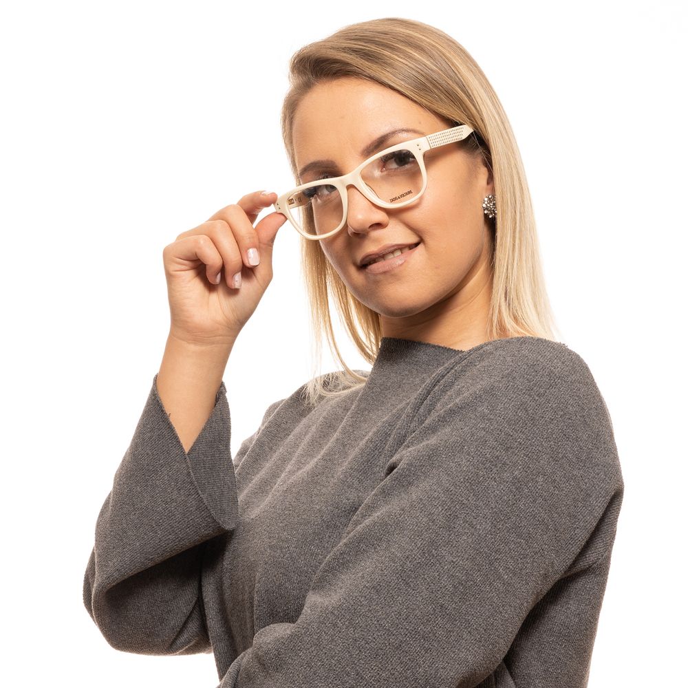 Cream Women Glasses Frame Zadig & Voltaire