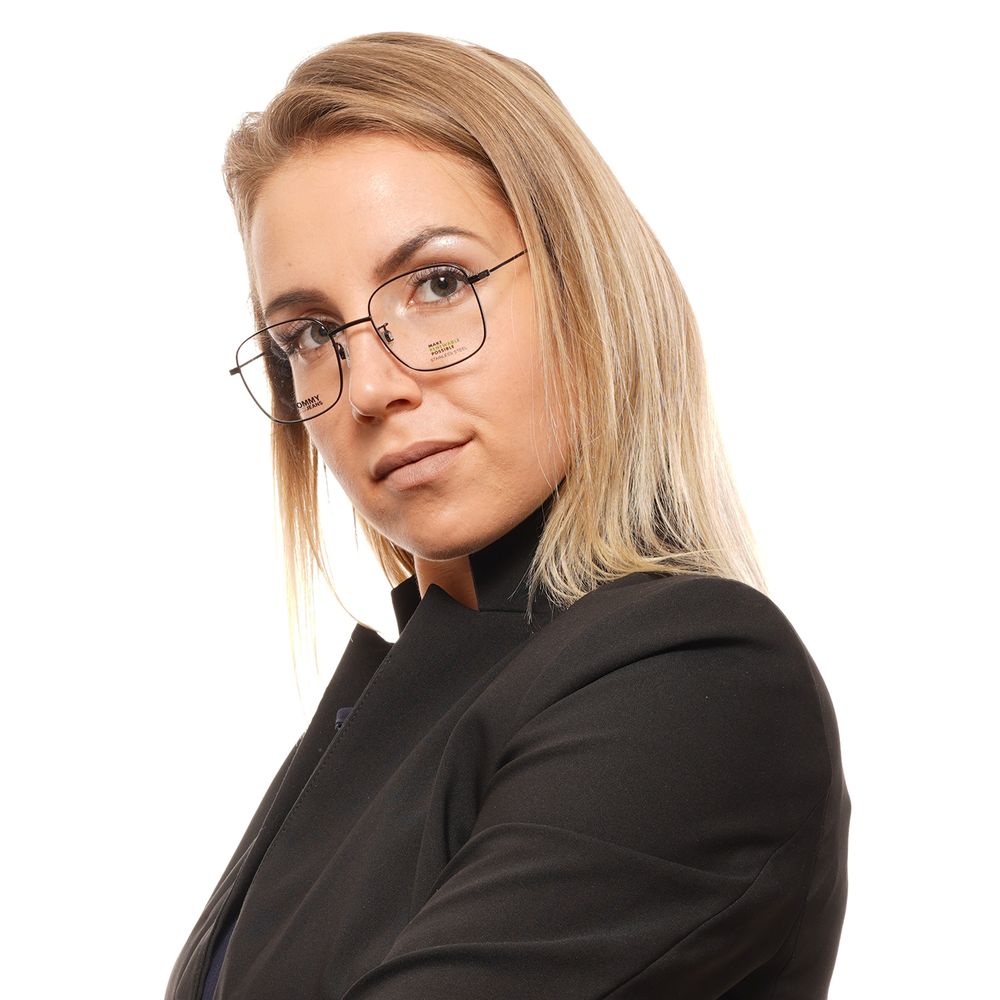 Black Unisex Glasses Frame Tommy Hilfiger