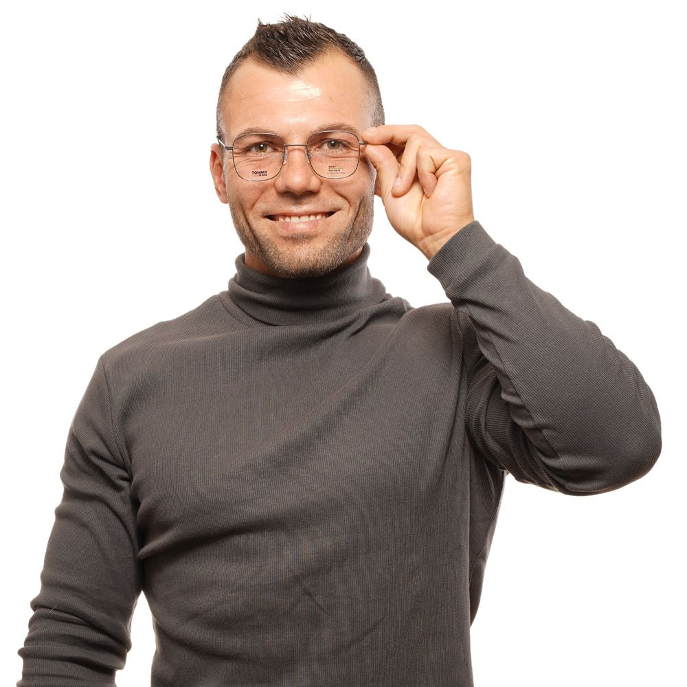 Gray Unisex Glasses Frame Tommy Hilfiger
