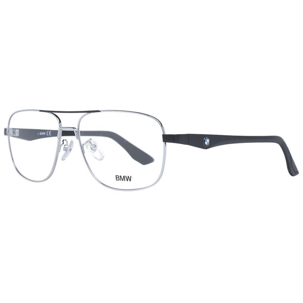 Silver Men Glasses Frame BMW