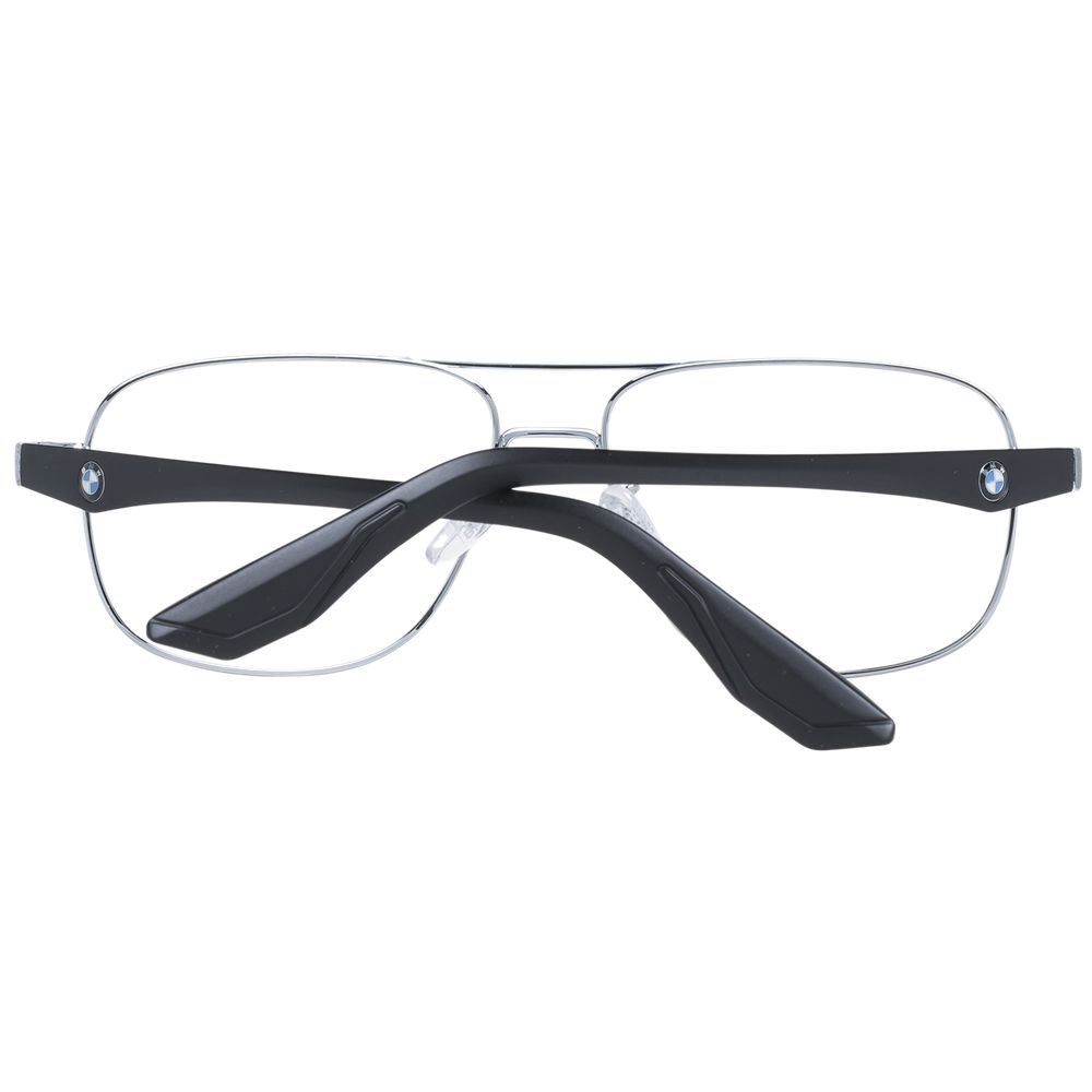 Silver Men Glasses Frame BMW