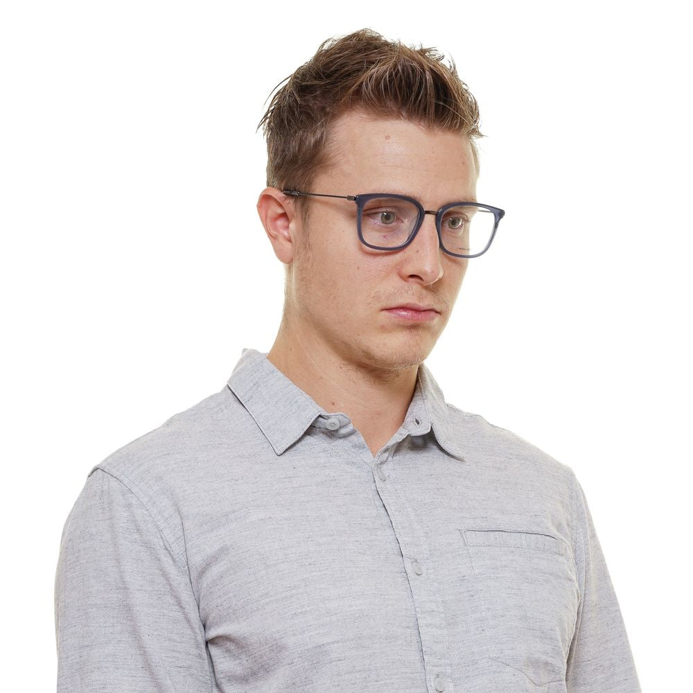 Blue Men Glasses Frame Police
