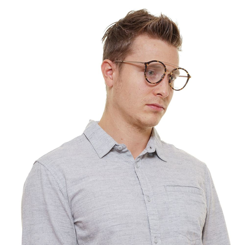 Brown Men Glasses Frame Police