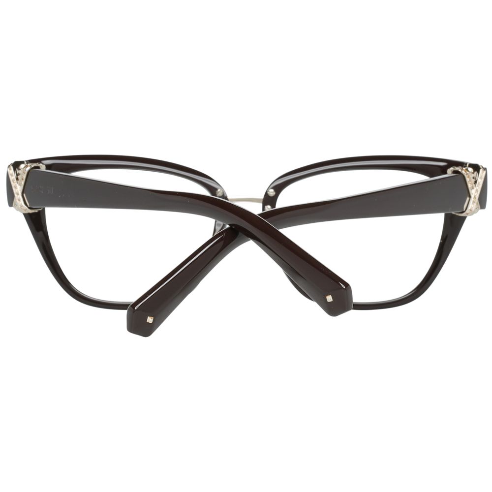 Brown Women Glasses Frame Swarovski