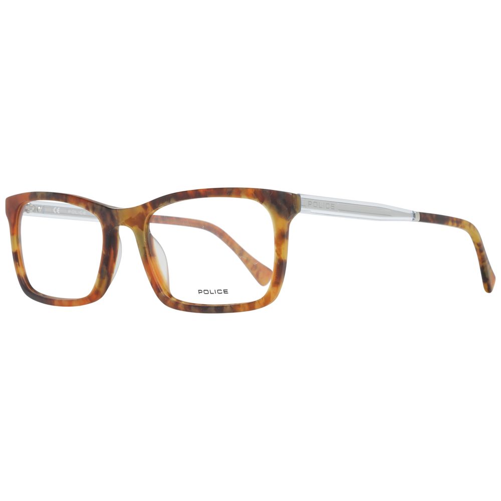 Brown Men Glasses Frame Police