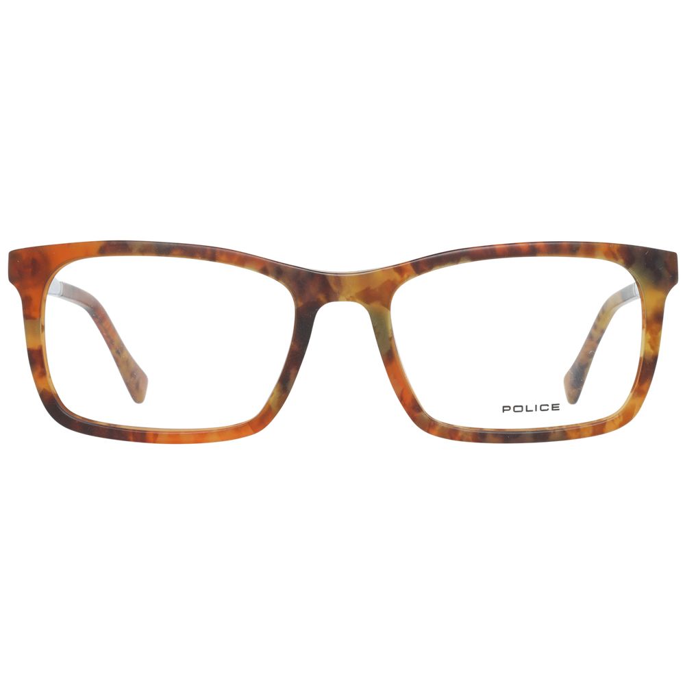 Brown Men Glasses Frame Police