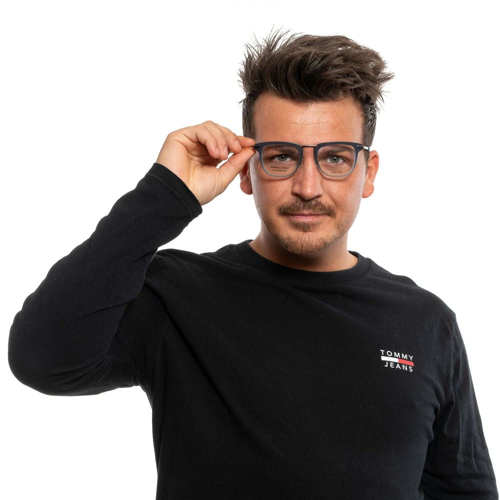 Blue Men Glasses Frame Police