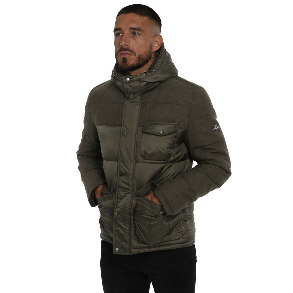 Green Wool Men Jacket Yes Zee