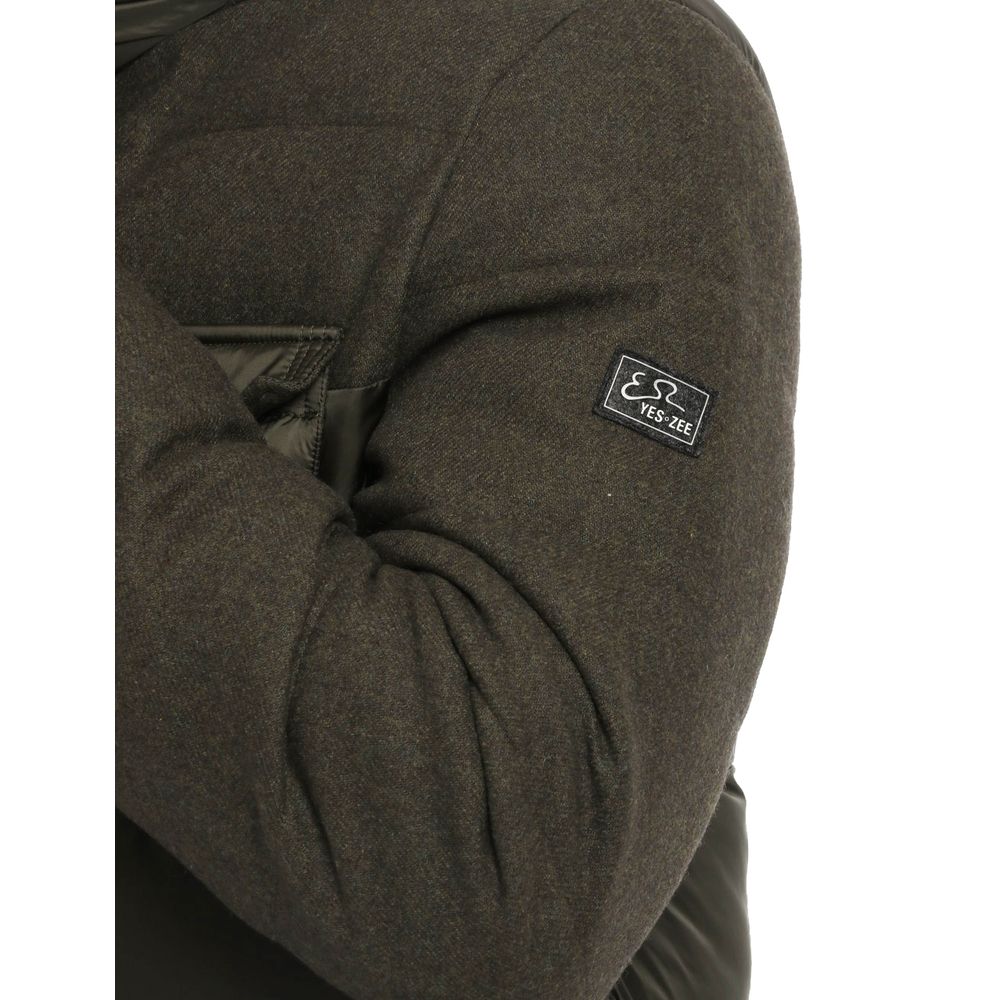Green Wool Men Jacket Yes Zee
