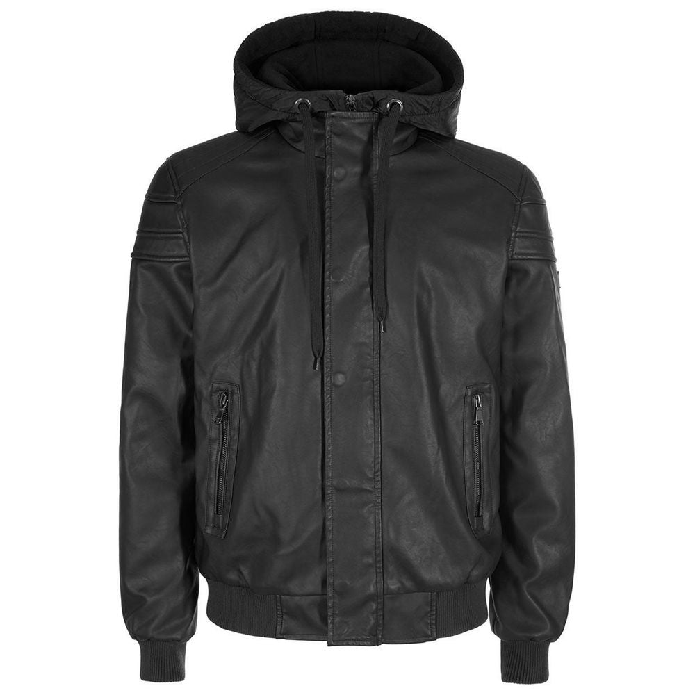 Black Polyethylene Men's Jacket Yes Zee
